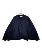 nagonstansナゴンスタンス）の古着「24SS curve drape cardigan24エスエス カーブ ドレープ カーディガン」｜ネイビー