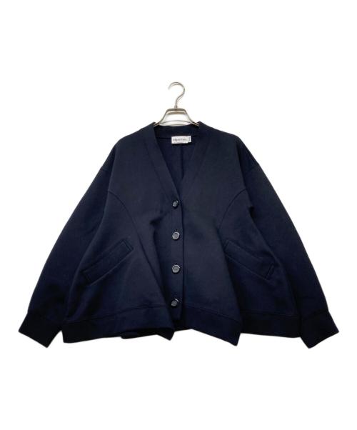 nagonstans（ナゴンスタンス）nagonstans (ナゴンスタンス) 24SS curve drape cardigan24エスエス カーブ ドレープ カーディガン ネイビー サイズ:SIZEMの古着・服飾アイテム