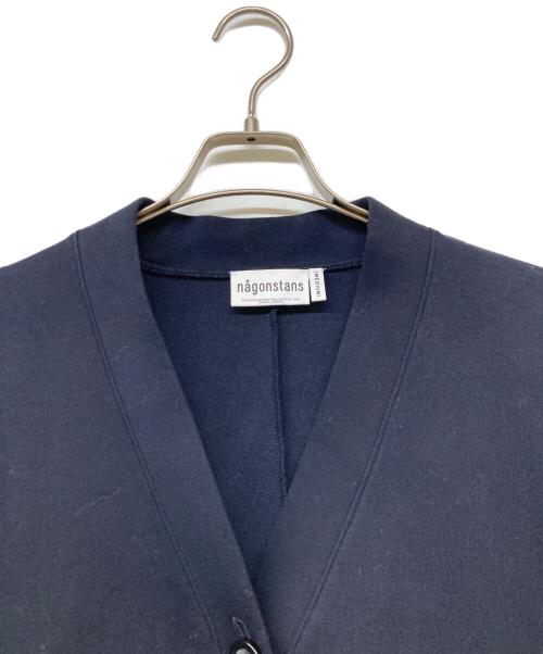 nagonstans（ナゴンスタンス）nagonstans (ナゴンスタンス) 24SS curve drape cardigan24エスエス カーブ ドレープ カーディガン ネイビー サイズ:SIZEMの古着・服飾アイテム