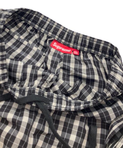 SUPREME（シュプリーム）SUPREME (シュプリーム) 25AW Plaid Warm Up Pant25エーダブリュー プレイド ワームアップ パンツ ブラック×グレー サイズ:sizeSの古着・服飾アイテム