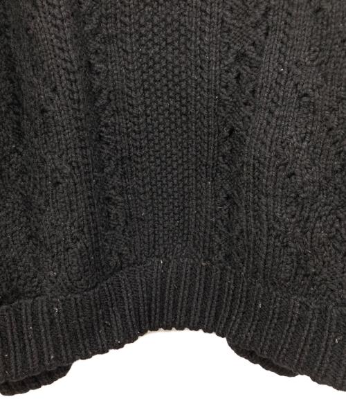 INVERALLAN（インバーアラン）INVERALLAN (インバーアラン) 3Aアランニットカーディガン ブラック サイズ:表記無しの古着・服飾アイテム