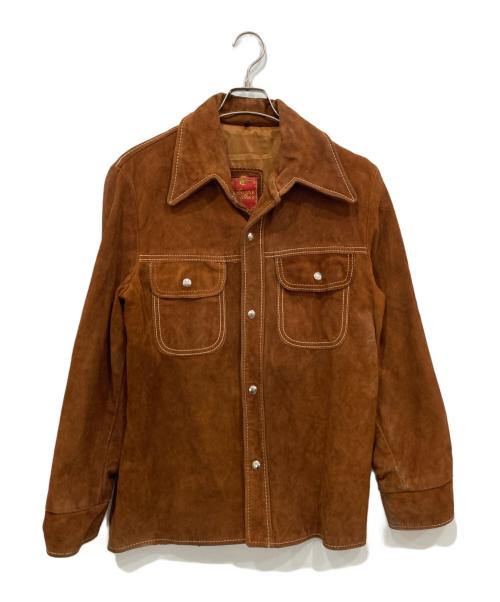 USED（ユーズド）USED (ユーズド) ヴィンテージレザージャケット ブラウン サイズ:38の古着・服飾アイテム