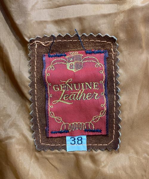 USED（ユーズド）USED (ユーズド) ヴィンテージレザージャケット ブラウン サイズ:38の古着・服飾アイテム