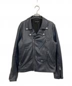 JACKROSEジャックローズ）の古着「ダブルライダースジャケット」｜ネイビー