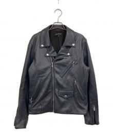 JACKROSE（ジャックローズ）の古着「ダブルライダースジャケット」｜ネイビー