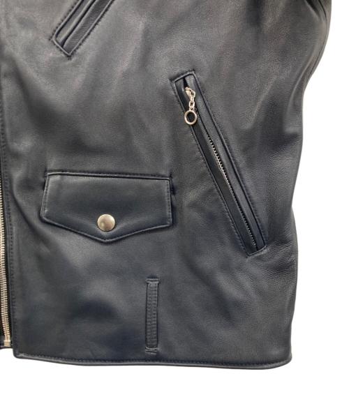 JACKROSE（ジャックローズ）JACKROSE (ジャックローズ) ダブルライダースジャケット ネイビー サイズ:Mの古着・服飾アイテム