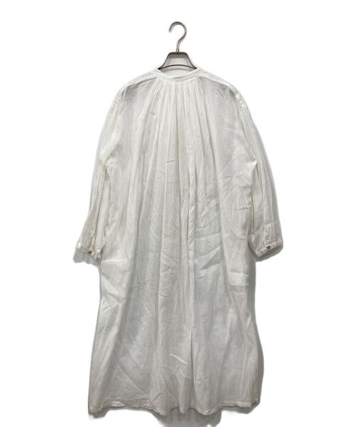 ichi（イチ）ichi (イチ) リネンコットンギャザーシャツワンピース ホワイト サイズ:Freeの古着・服飾アイテム