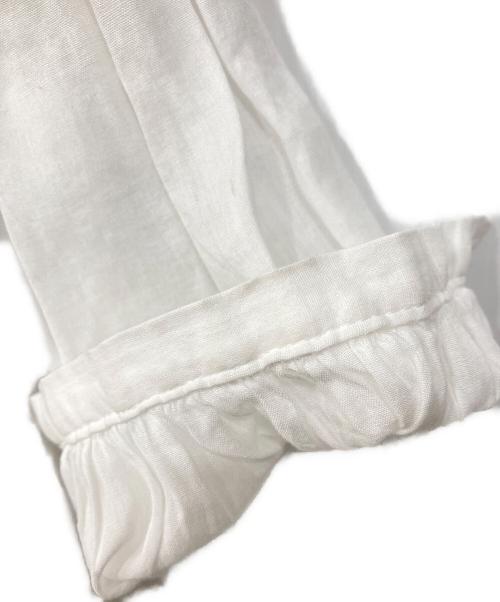 ichi（イチ）ichi (イチ) リネンコットンギャザーシャツワンピース ホワイト サイズ:Freeの古着・服飾アイテム