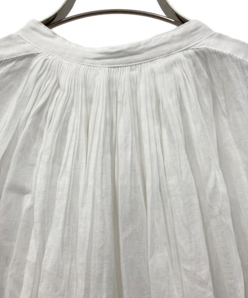 ichi（イチ）ichi (イチ) リネンコットンギャザーシャツワンピース ホワイト サイズ:Freeの古着・服飾アイテム