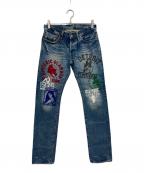 Hysteric Glamourヒステリックグラマー）の古着「スタッズデニムパンツ」｜インディゴ