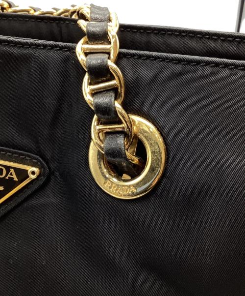PRADA（プラダ）PRADA (プラダ) チェーンショルダーバッグ ブラックの古着・服飾アイテム