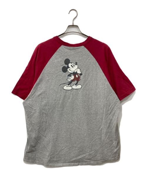 THE Disney Store（ザ ディズニー ストア）THe DISNEY STORE (ザ ディズニー ストア) ラグランTシャツ エンジ×グレー サイズ:XXLの古着・服飾アイテム