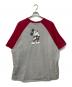 THe DISNEY STORE (ザ ディズニー ストア) ラグランTシャツ エンジ×グレー サイズ:XXL：4000円
