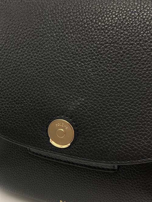 POLENE（ポレーヌ）POLENE (ポレーヌ) 2WAYレザーショルダーバッグ ブラックの古着・服飾アイテム