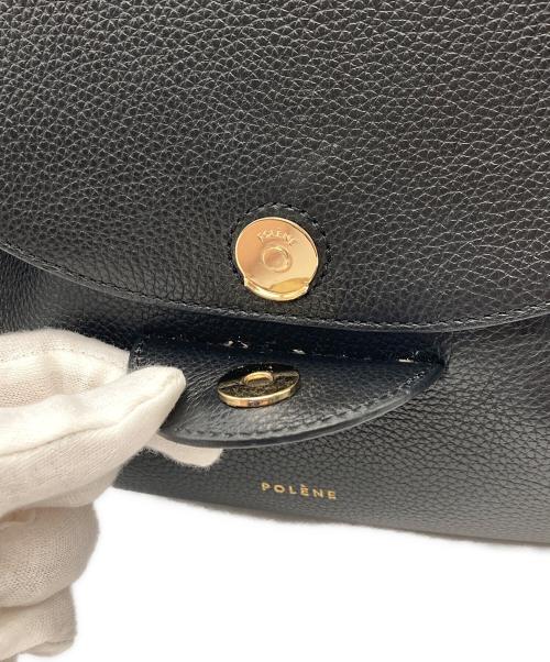 POLENE（ポレーヌ）POLENE (ポレーヌ) 2WAYレザーショルダーバッグ ブラックの古着・服飾アイテム