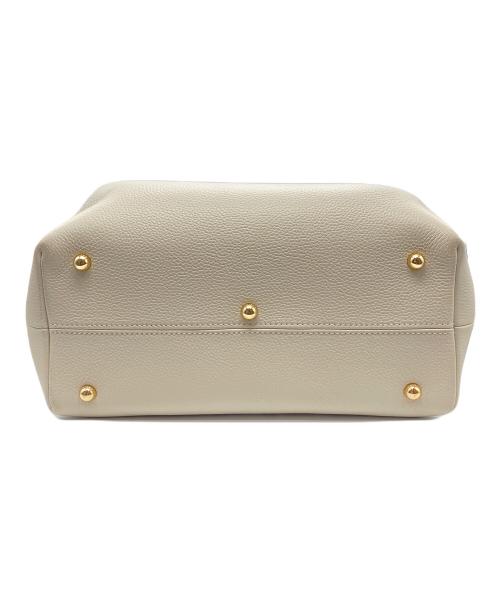 POLENE（ポレーヌ）POLENE (ポレーヌ) 2WAYレザーショルダーバッグ アイボリーの古着・服飾アイテム