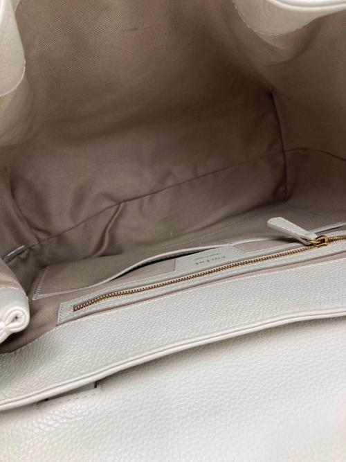 POLENE（ポレーヌ）POLENE (ポレーヌ) 2WAYレザーショルダーバッグ アイボリーの古着・服飾アイテム