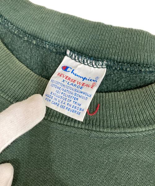 Champion（チャンピオン）Champion (チャンピオン) リバースウィーブスウェット　USA製 90s  グリーン サイズ:XLの古着・服飾アイテム
