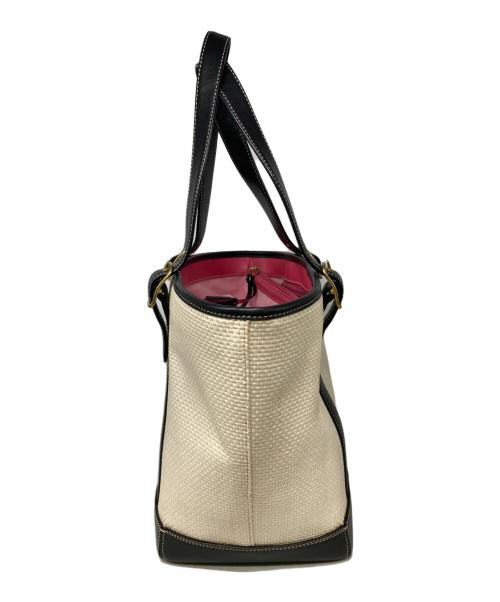 COACH（コーチ）COACH (コーチ) ストロートートバッグ ブラック×ホワイトの古着・服飾アイテム