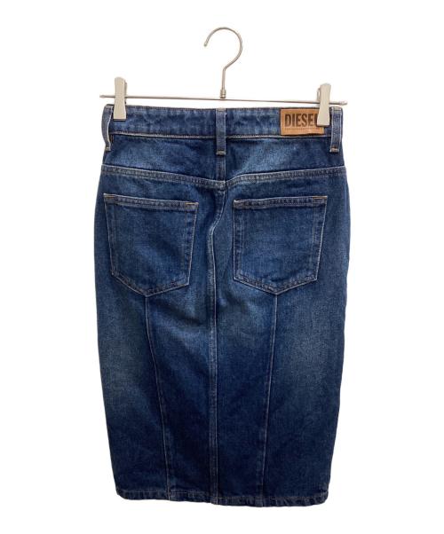 DIESEL（ディーゼル）DIESEL (ディーゼル) ペンシルジップデニムスカート インディゴ サイズ:24(61㎝)の古着・服飾アイテム