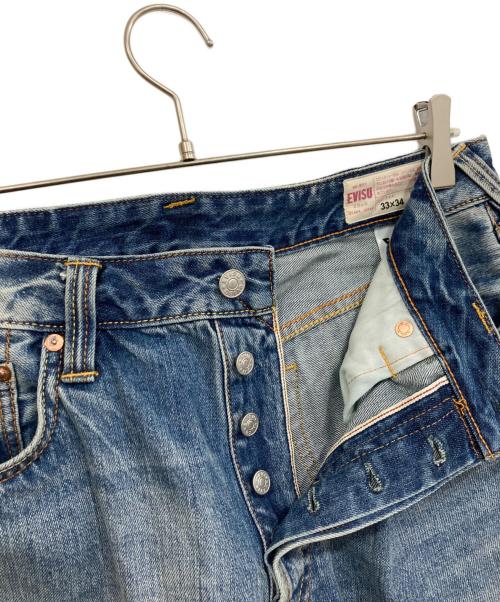 EVISU（エヴィス）EVISU (エヴィス) Daicock Print Baggy Jeans インディゴ サイズ:33×34の古着・服飾アイテム