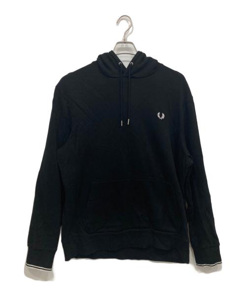 FRED PERRY（フレッドペリー）FRED PERRY (フレッドペリー) TIPPED HOODED SWEATSHIRT ブラック サイズ:XLの古着・服飾アイテム