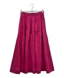 ebure（エブール）の古着「リネンスカート」｜ショッキングピンク