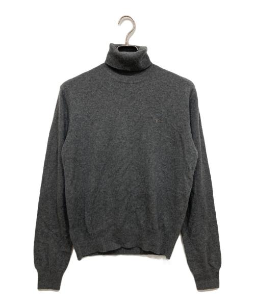 VALENTINO（ヴァレンティノ）VALENTINO (ヴァレンティノ) カシミヤロゴニット グレー サイズ:Lの古着・服飾アイテム