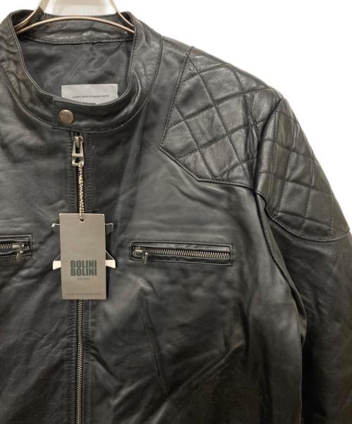 BOLINI（ボリーニ）BOLINI (ボリーニ) レザーライダースジャケット ブラック サイズ:50の古着・服飾アイテム