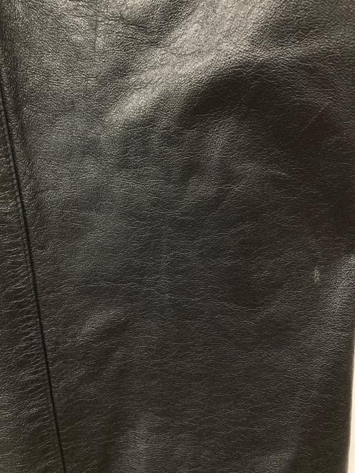 prms（ピーアールエムエス）PRMS (ピーアールエムエス) カウレザーパンツ ブラック サイズ:34の古着・服飾アイテム