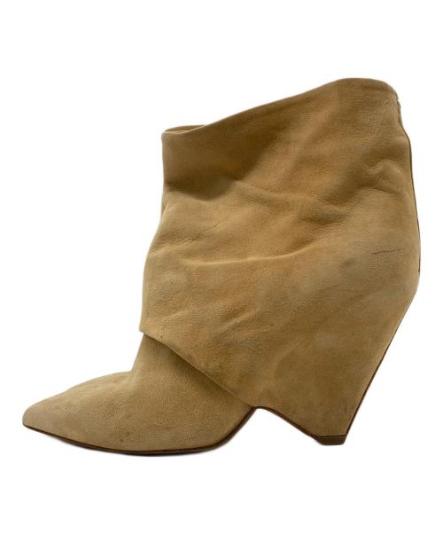 Martin Margiela22（マルタン・マルジェラ22）Martin Margiela22 (マルタン・マルジェラ22) スウェードショートブーツ ベージュ サイズ:36 1/2の古着・服飾アイテム