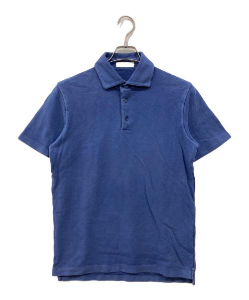 Cruciani（クルチアーニ）Cruciani (クルチアーニ) 鹿の子ポロシャツ ブルー サイズ:48の古着・服飾アイテム