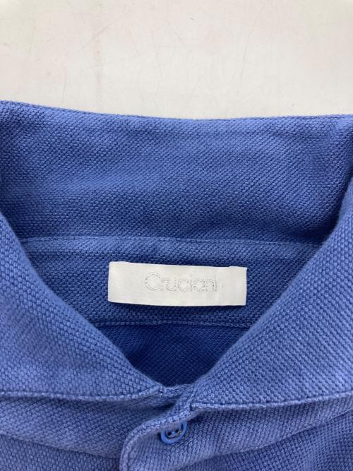 Cruciani（クルチアーニ）Cruciani (クルチアーニ) 鹿の子ポロシャツ ブルー サイズ:48の古着・服飾アイテム