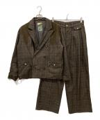 Ballsy.Brothersボールジーブラザーズ）の古着「ウエスタンチェックセットアップ」｜ブラウン