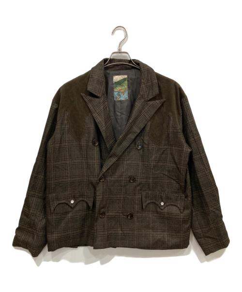 Ballsy.Brothers（ボールジーブラザーズ）Ballsy.Brothers (ボールジーブラザーズ) ウエスタンチェックセットアップ ブラウン サイズ:Mの古着・服飾アイテム