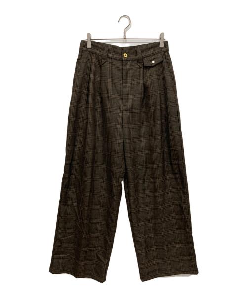 Ballsy.Brothers（ボールジーブラザーズ）Ballsy.Brothers (ボールジーブラザーズ) ウエスタンチェックセットアップ ブラウン サイズ:Mの古着・服飾アイテム