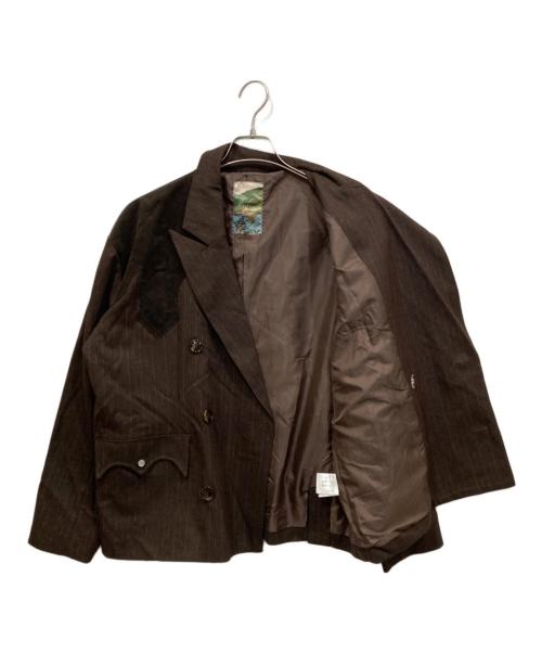 Ballsy.Brothers（ボールジーブラザーズ）Ballsy.Brothers (ボールジーブラザーズ) ウエスタンストライプセットアップ ブラウン サイズ:Mの古着・服飾アイテム