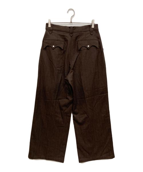 Ballsy.Brothers（ボールジーブラザーズ）Ballsy.Brothers (ボールジーブラザーズ) ウエスタンストライプセットアップ ブラウン サイズ:Mの古着・服飾アイテム