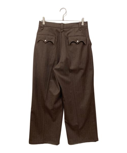 Ballsy.Brothers（ボールジーブラザーズ）Ballsy.Brothers (ボールジーブラザーズ) ウエスタンストライプパンツ ブラウン サイズ:Lの古着・服飾アイテム