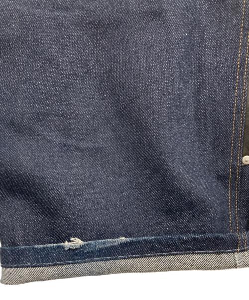 Ballsy.Brothers（ボールジーブラザーズ）Ballsy.Brothers (ボールジーブラザーズ) ウエスタンダブルニーレザースイッチングワイドデニムパンツ インディゴ サイズ:Mの古着・服飾アイテム