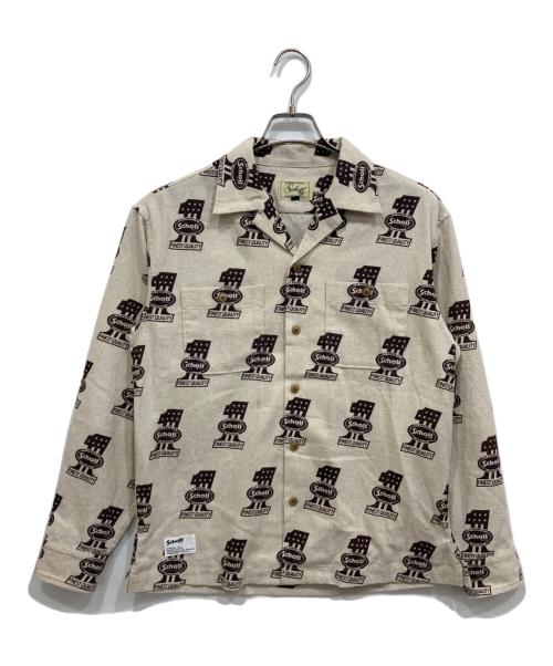 Schott（ショット）Schott (ショット) ヘンプヴィスコース ナンバーワン シャツ アイボリー サイズ:Sの古着・服飾アイテム