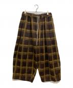 sillageシアージ）の古着「シャギーサーキュラーパンツ」｜ブラウン