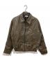 NOS COULEURS（ユーズド）の古着「エコレザースタッズジャケット」｜ブラウン