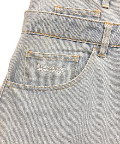 Student Apathy（スチューデント・アパシー）Student Apathy (スチューデント・アパシー) ダブルウエストバギーデニムパンツ　Double Waist Baggy Denim インディゴ サイズ:Lの古着・服飾アイテム