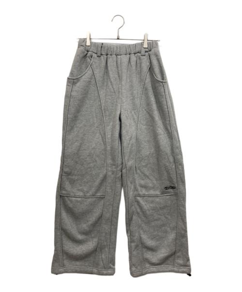 Student Apathy（スチューデント・アパシー）Student Apathy (スチューデント・アパシー) パイピングワイドスウェットパンツ グレー サイズ:Mの古着・服飾アイテム