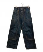 SUGARHILLシュガーヒル）の古着「クラシカルダブルニーデニムトラウザーズ」｜インディゴ