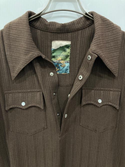 Ballsy.Brothers（ボールジーブラザーズ）BALLSY.BROTHERS (ボールジーブラザーズ) ウエスタンポロシャツ ブラウン サイズ:Lの古着・服飾アイテム
