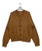 AURALEEオーラリー）の古着「CORKSCREW YARN KNIT CARDIGAN A8SC01KK」｜ブラウン