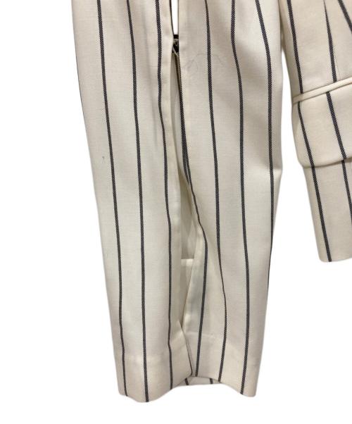 JIL SANDER（ジルサンダー）JIL SANDER (ジルサンダー) ストライプテーラードジャケット　JSWK135324 アイボリー サイズ:38の古着・服飾アイテム