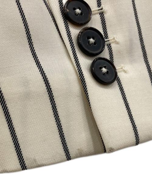 JIL SANDER（ジルサンダー）JIL SANDER (ジルサンダー) ストライプテーラードジャケット　JSWK135324 アイボリー サイズ:38の古着・服飾アイテム